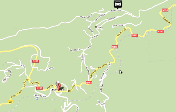 CO Spartak Hluk -  - Richiusa (Korsika) - Zde zanechte svůj vůz - mapa.